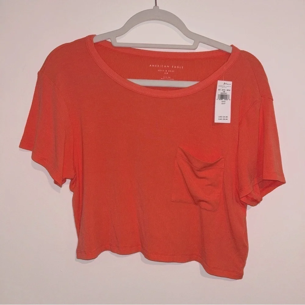 NWT American Eagle Soft & Sexy Rib Crop Top